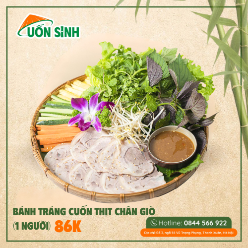 Bánh Tráng Cuốn Thịt Chân Giò