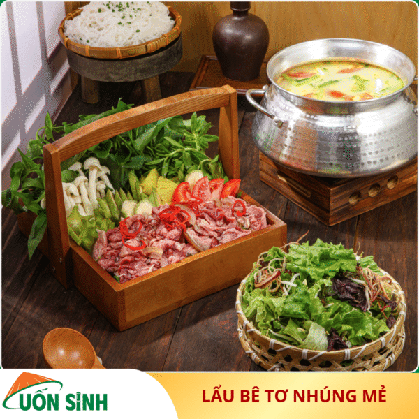 Lẩu bê tơ nhúng mẻ
