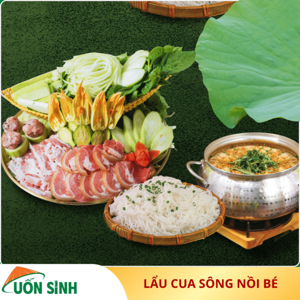 Lẩu cua sông nồi bé