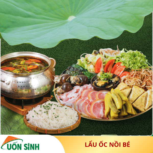Lẩu ốc nồi bé