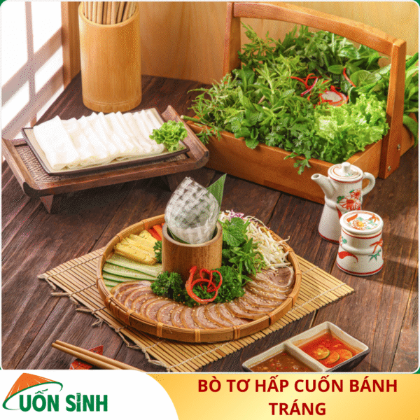bò tơ hấp bánh tráng
