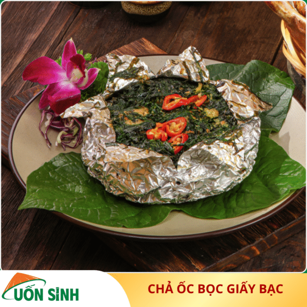 chả ốc bọc giấy bạc