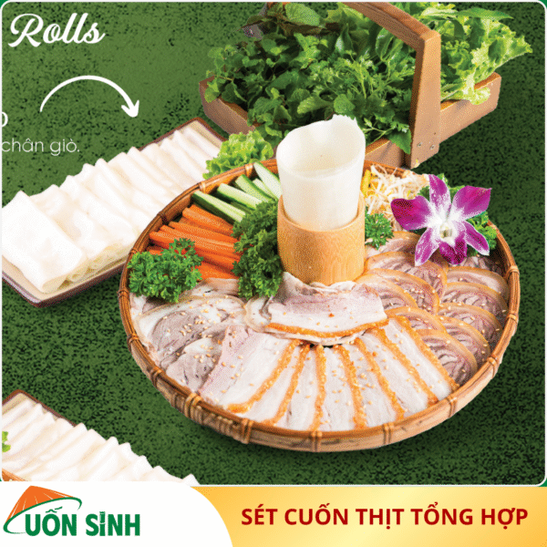 set cuốn thịt tổng hợp